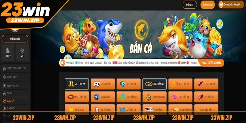 Bắn cá 23WIN là sảnh game hấp dẫn và thú vị nhất hiện nay